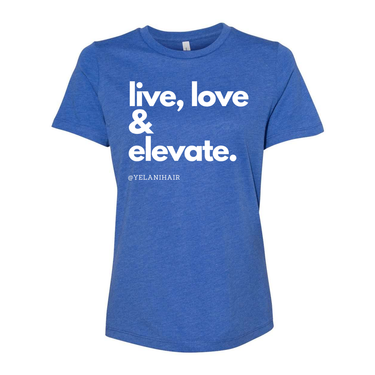 Embrace positivity and style with the 'Live, Love & Elevate' women’s relaxed fit t-shirt. Made from soft, breathable fabric, this shirt offers both comfort and flair with a flattering, relaxed silhouette. Whether you're out with friends or enjoying a casual day, the inspirational message encourages you to live your best life and elevate your mood. Perfect for pairing with jeans, leggings, or shorts, this versatile tee adds a touch of motivation and style to any wardrobe.